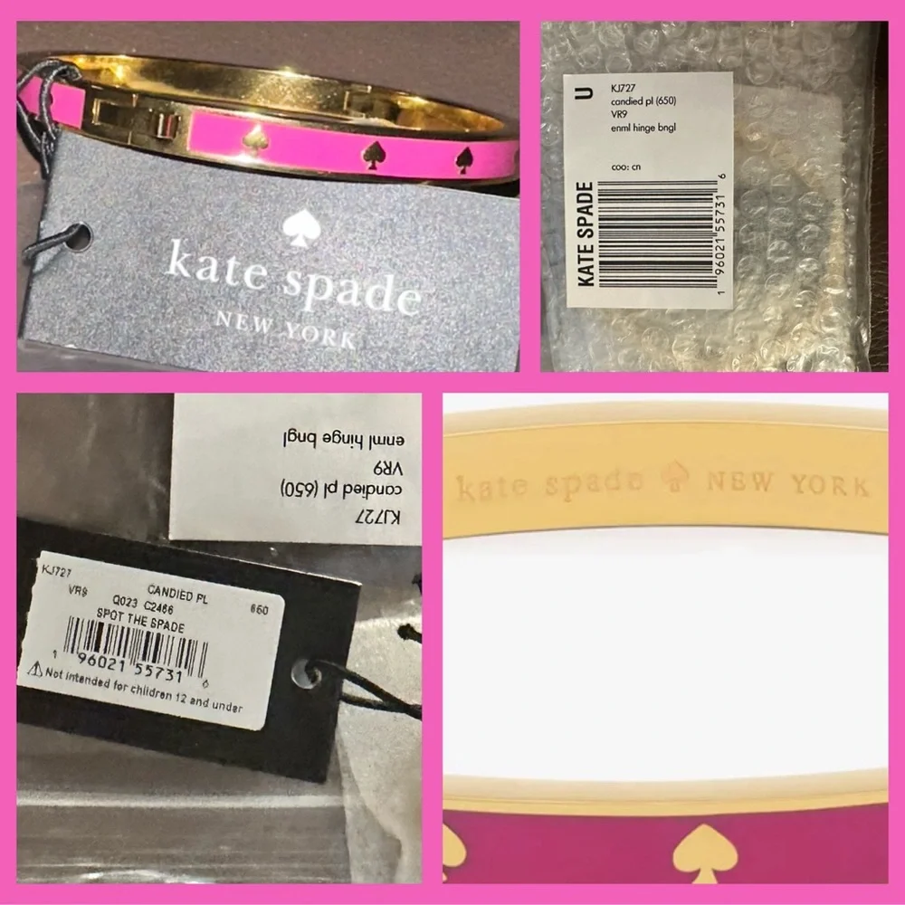 Kate Spade Gold and Pink Spade Bracelet - Picture 3 of 5